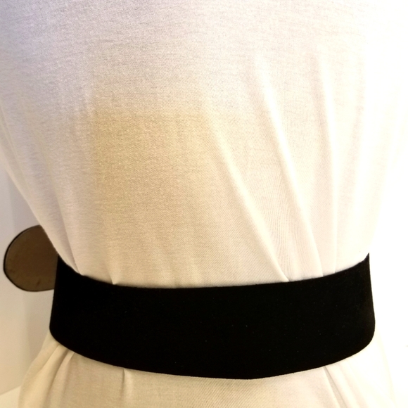 🔻REDUCED❣ ✅Accessories by Pearl Black Suede Wide Belt L - Picture 5 of 15